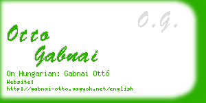 otto gabnai business card