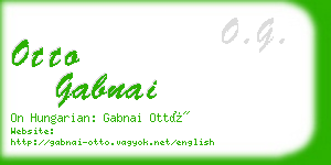 otto gabnai business card